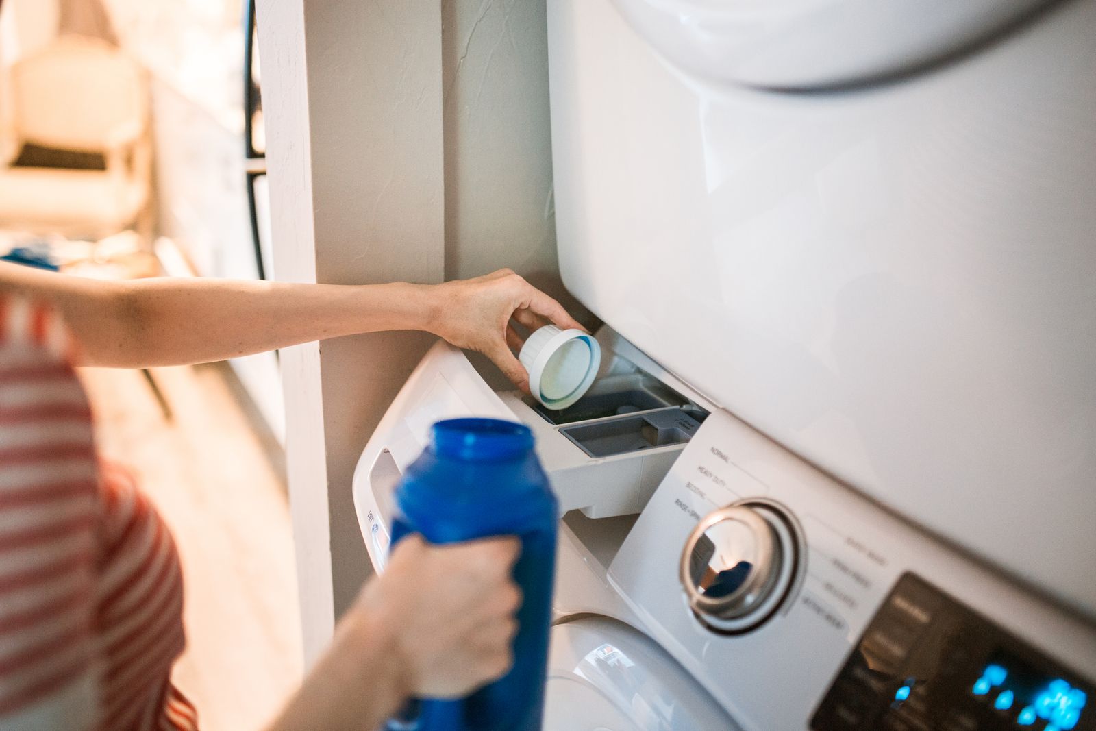 A Green Cleaners cleaner working carefully in a London home